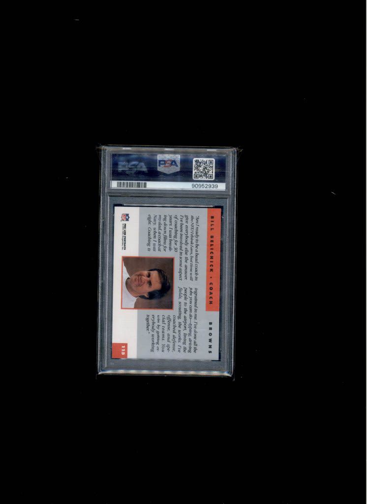 1991 Proline Portraits Bill Belichick PSA 9