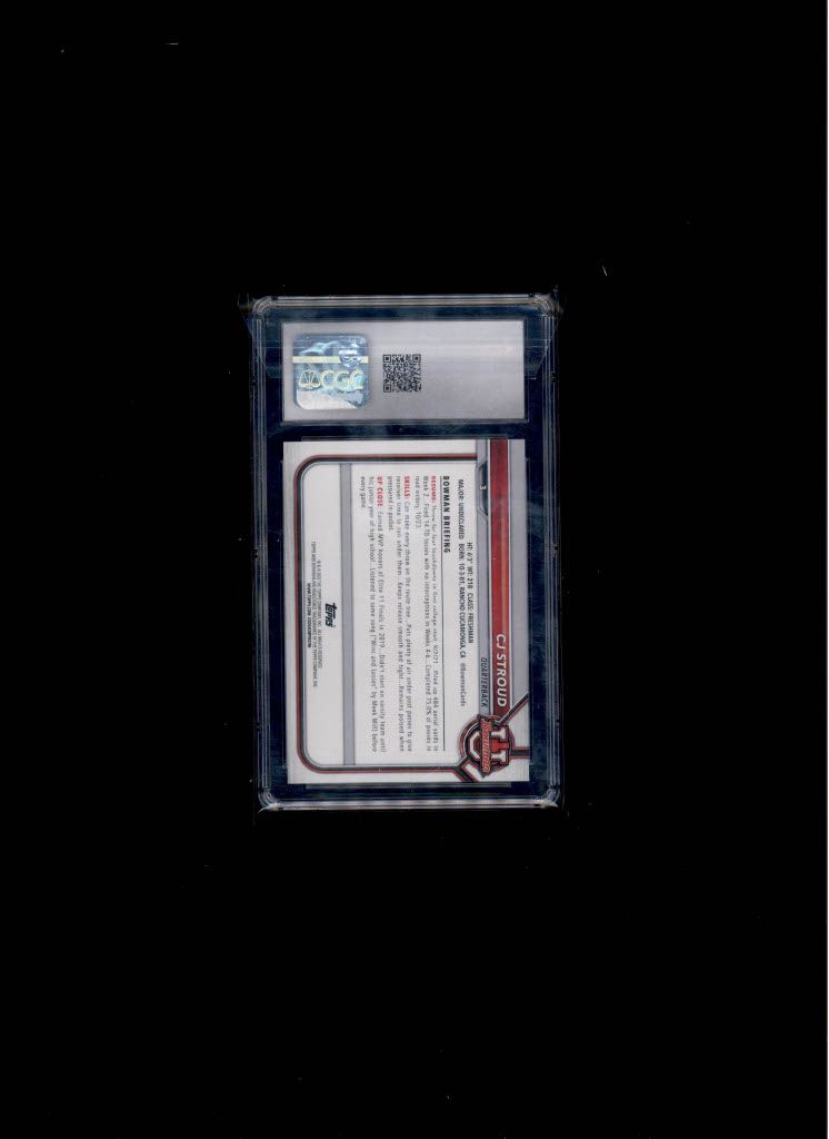 2021-22 Bowman U C.J. Stroud CGC 9
