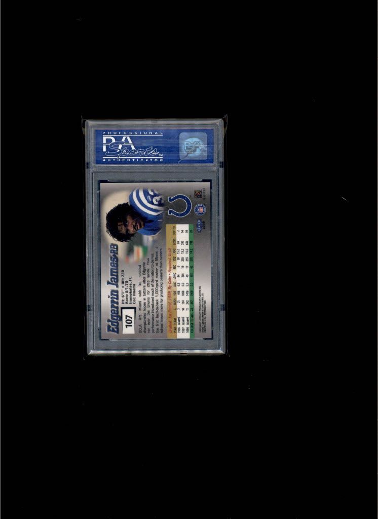 1999 Fleer Mystique Edgerrin James PSA 9