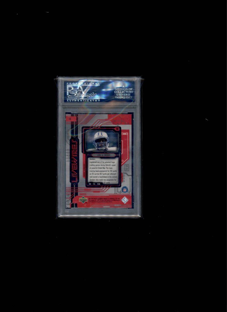 1999 Upper Deck Livewires Barry Sanders PSA 10