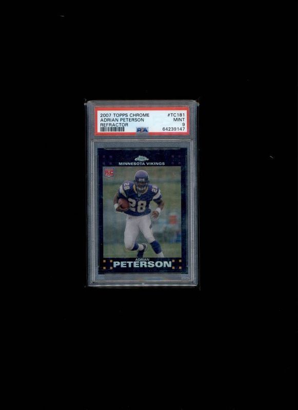 2007 Topps Chrome Adrian Peterson PSA 9