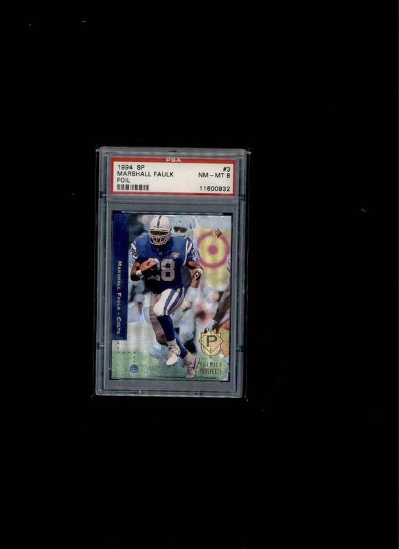 1994 SP Foil Marshall Faulk PSA 8