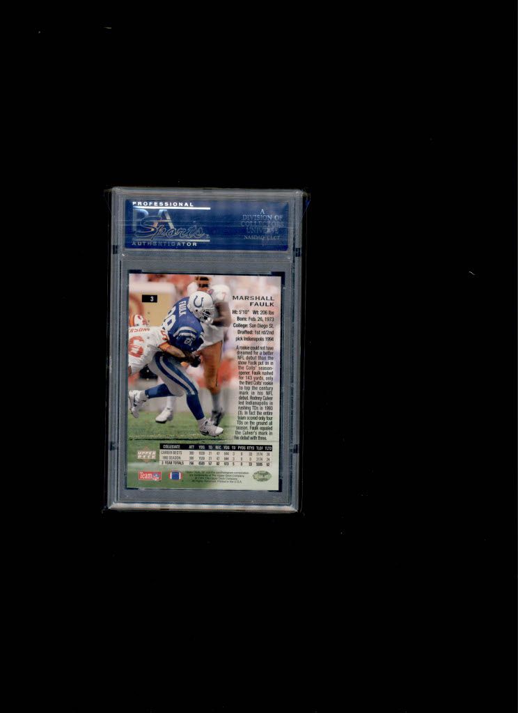 1994 SP Foil Marshall Faulk PSA 8