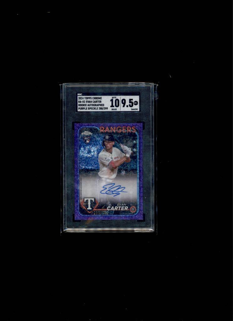 2024 Topps Chrome Evan Carter SGC 9.5 Auto 10