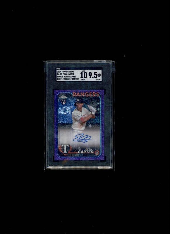 2024 Topps Chrome Evan Carter SGC 9.5 Auto 10