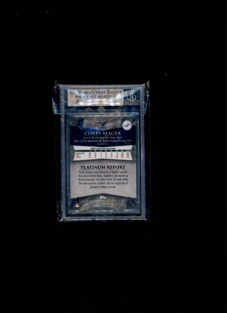 2014 Bowman Platinum Corey Seager BGC 9.5