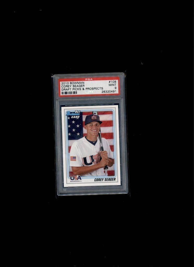 2010 BOWMAN DRAFT PICKS & PROSPECTS COREY SEAGER PSA 9