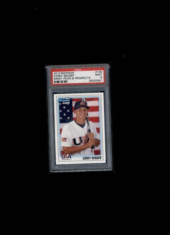 2010 BOWMAN DRAFT PICKS & PROSPECTS COREY SEAGER PSA 9