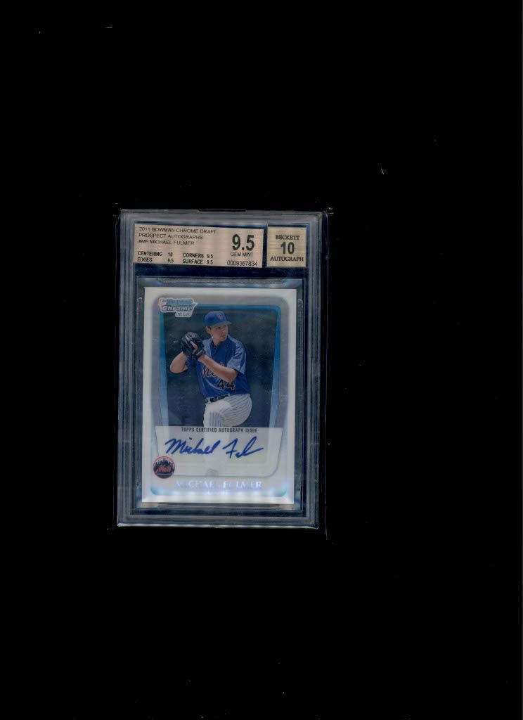 2011 Bowman Chrome Draft Auto Michael Fulmer BGC 9.5 AUTO 10