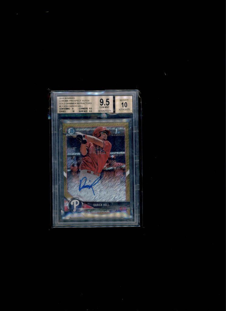 2018 Bowman Gold shimmer Refractor BGC 9.5 Auto 10