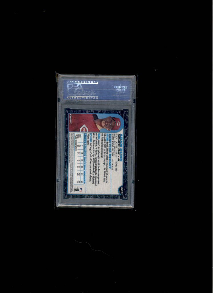 1999 Bowman Chrome Adam Dunn PSA 10