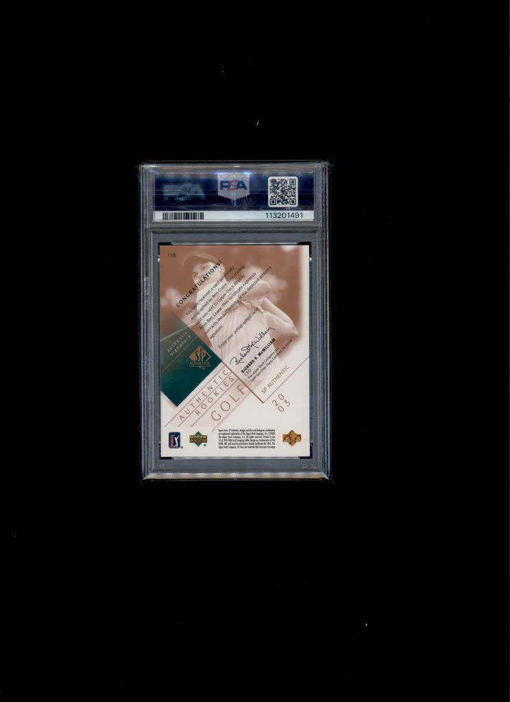 2003 SP Authentic Golf Auto Ben Crane PSA MINT 9