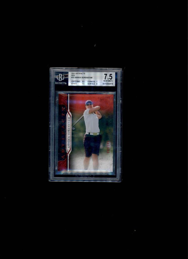 2021 -Upper Deck Artifacts Red 90/249 Annika Sorenstam BGS NM+ 7.5