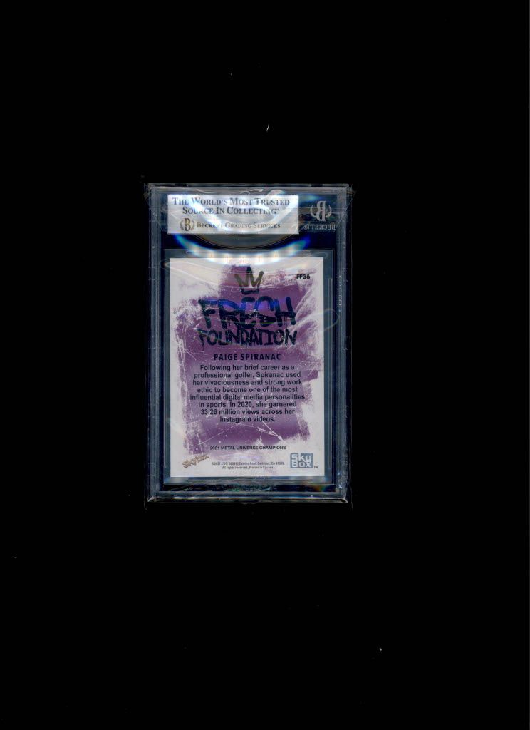 2021 Metal Universe Champions Fresh Foundation  Paige Spiranac BGC MINT 9