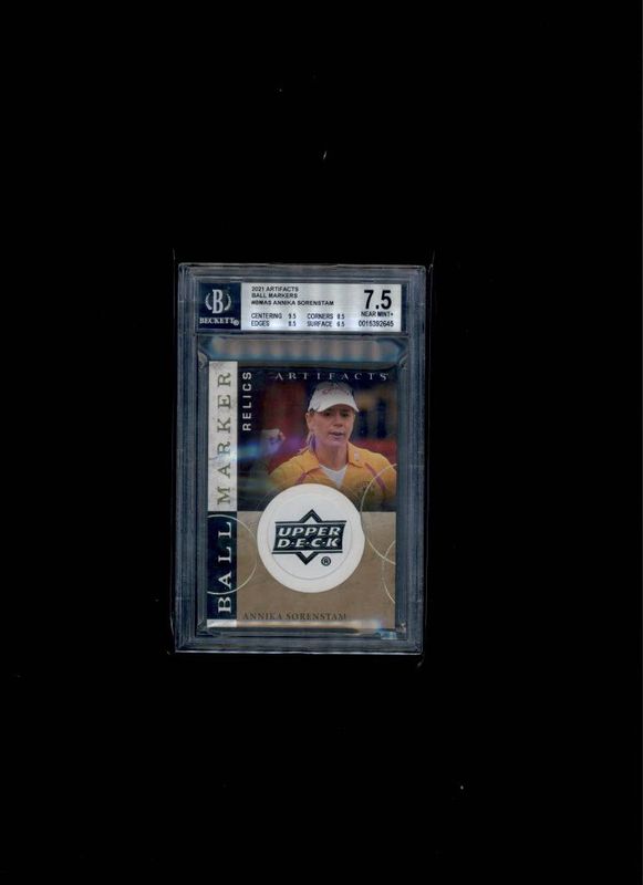 2021 Upper Deck Artifacts Ball Markers Annika Sorenstam BGS NM+ 7.5