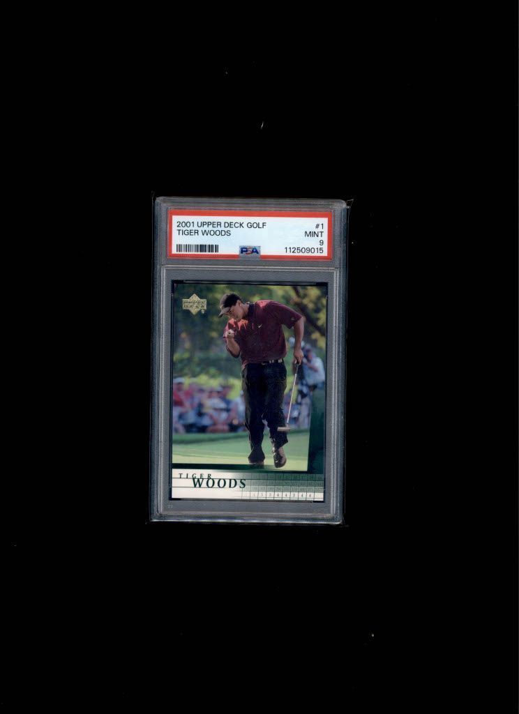 2001  Upper Deck Golf Tiger Woods Rookie PSA MINT 9