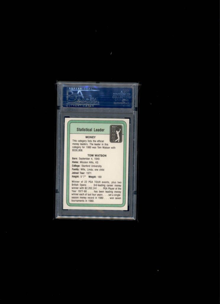 1981 Donruss Golf Tom Watson PSA NM-MT 8