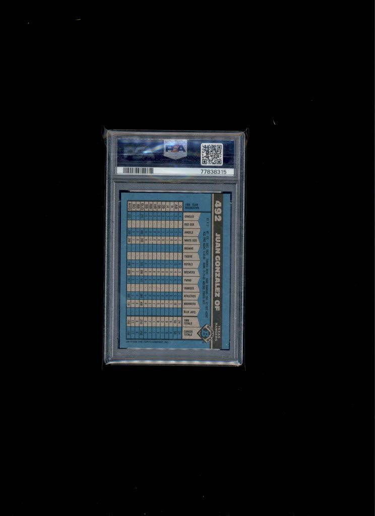 1990 Bowman Juan Gonzalez PSA 8