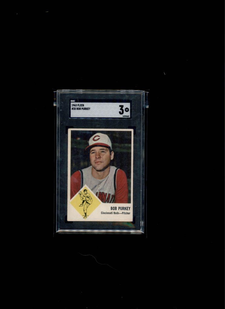 1963 Fleer Bob Purkey SGC 3