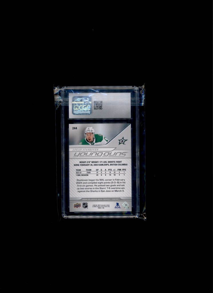 2024-25 Upper Deck Young Guns Logan Stankoven CGC 10