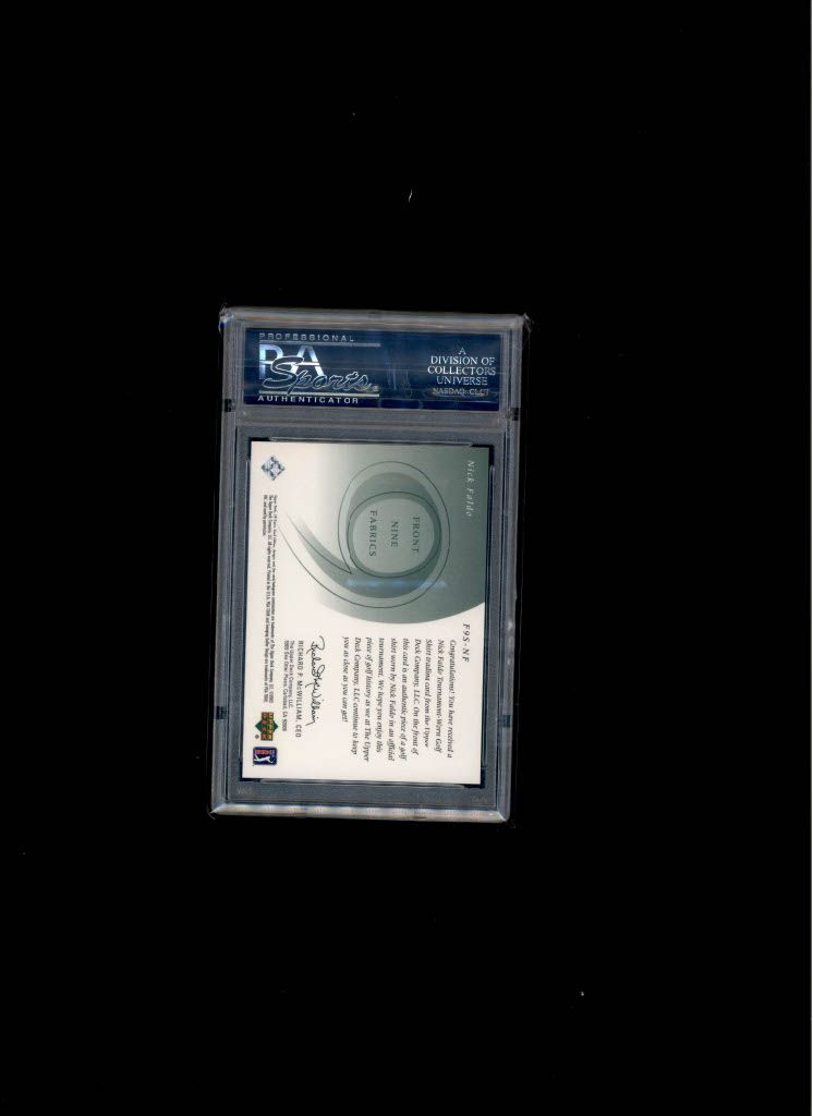 2002 SP Game Used Front 9 Fabric Patch Nick Faldo PSA GEM MINT 10