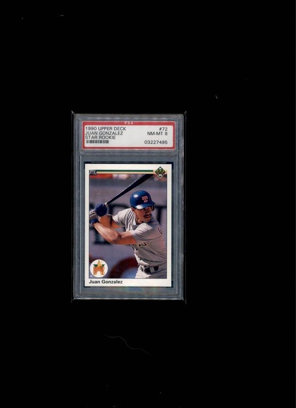 1990 Upper Deck Juan Gonzalez PSA 8