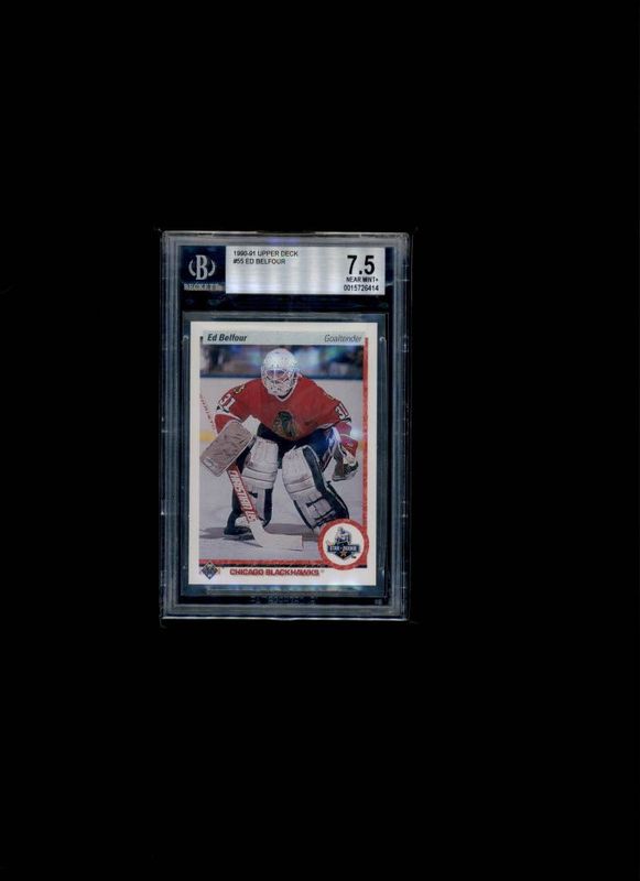 1990-91 Upper Deck Ed Belfour BGC 7.5