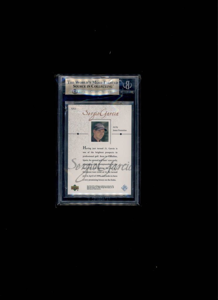 2001 Upper Deck Golf Gallery Sergio Garcia Rookie BGC GEM MINT 9.5
