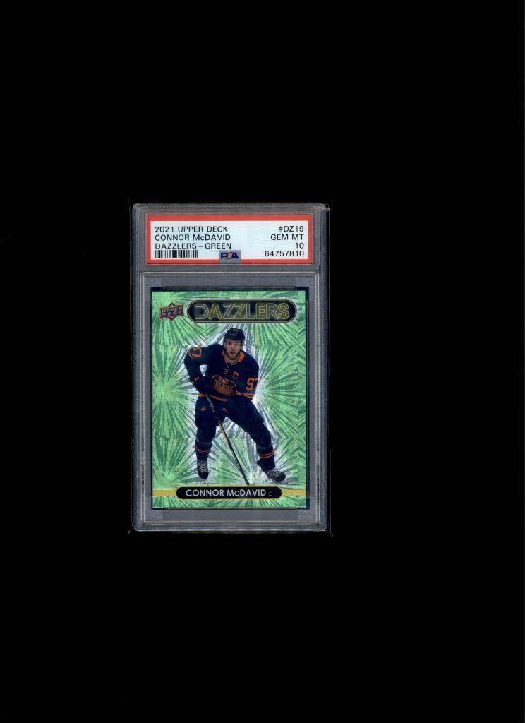 2021 Upper Deck Dazzlers-Green Connor McDavid PSA 10