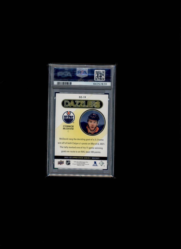 2021 Upper Deck Dazzlers-Green Connor McDavid PSA 10