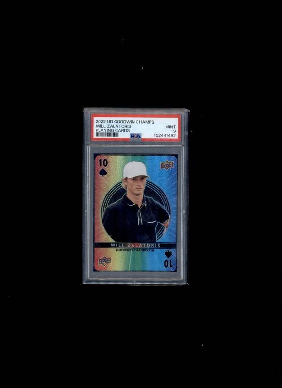 2022 Upper Deck Goodwin Champions Playing Cards  Will Zalatoris PSA MINT 9