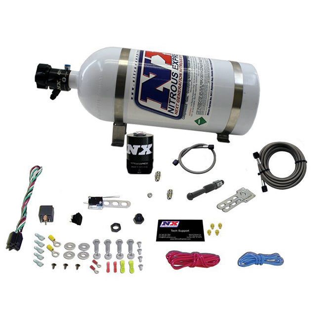 NITROUS EXPRESS DRY EFI SINGLE NOZZLE SYSTEM (35-150HP) 10LB BOTTLE