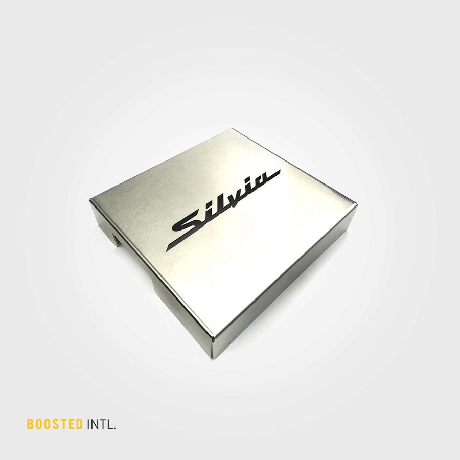 S15/S14 Custom Fuse Box Cover, Powdercoating: 666033952-2, Style: Old-school Silvia Logo