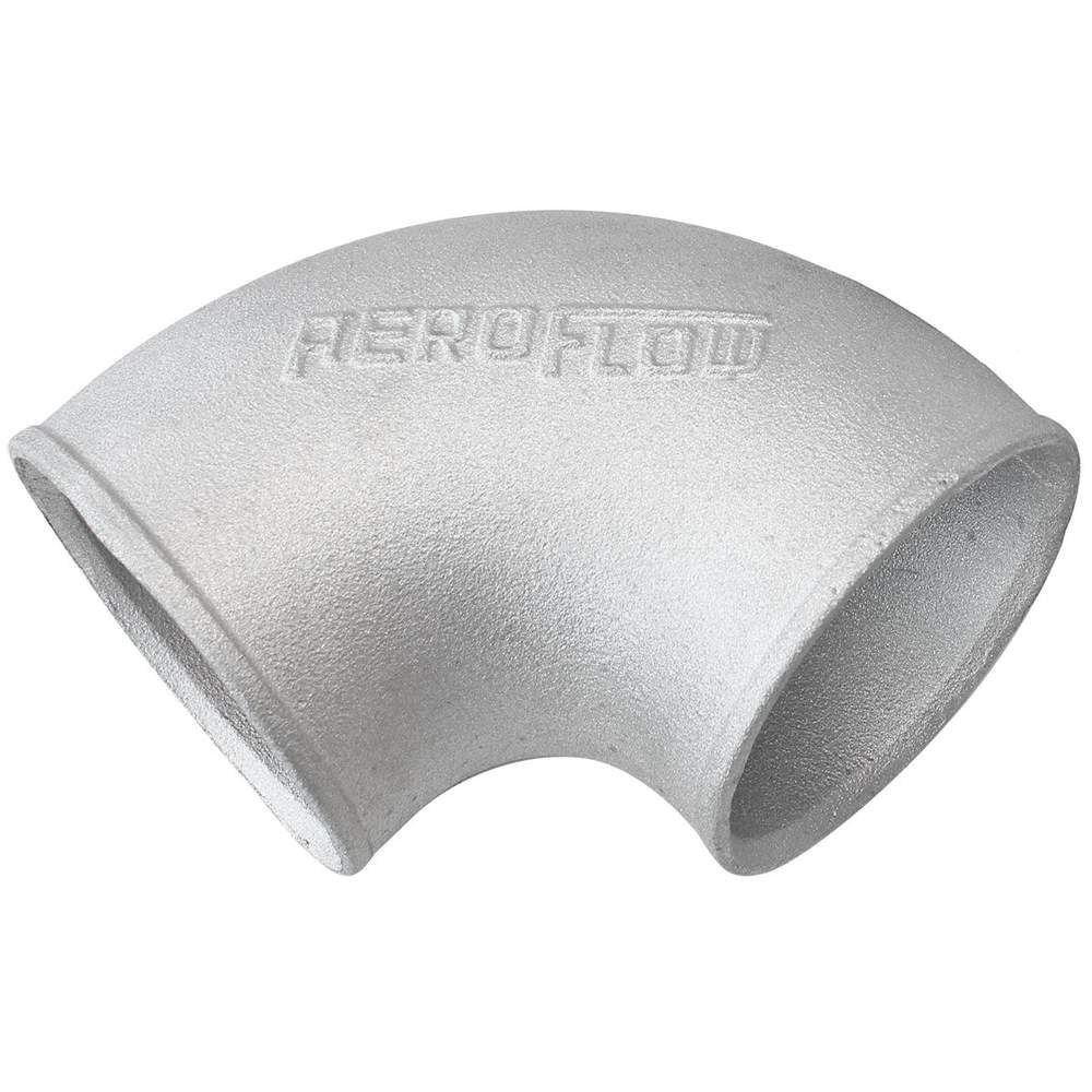 Aeroflow 90 Deg Turbo Elbow Tight Radius Cast Aluminium, Size: 2.00&quot;