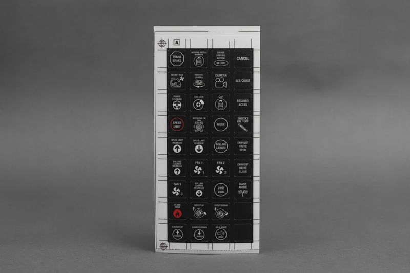 Emtron 8 Button Keypad Alternate Sticker Sheet