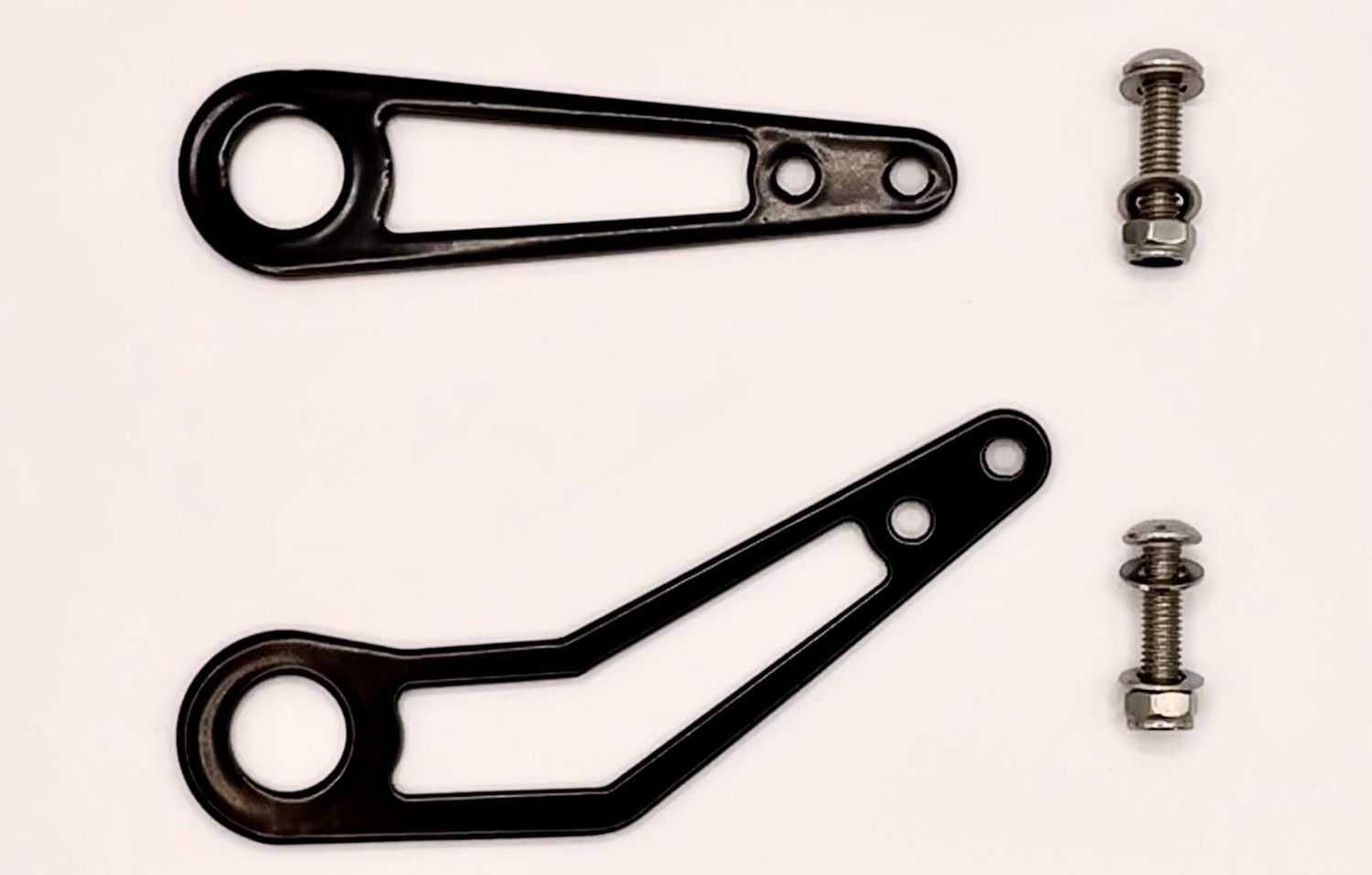 Rear shock sensor 1 bent 1 straight mount bracket.