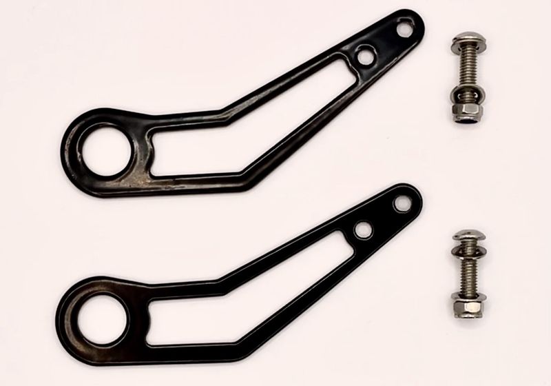 Rear shock sensor bent mount bracket.