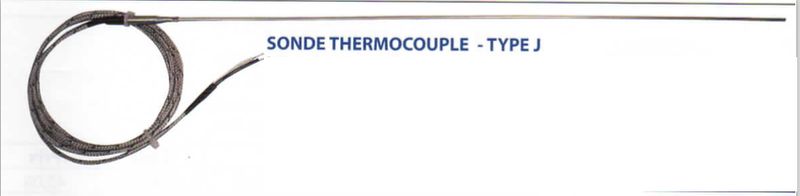 Sonde thermocouple type J adaptable sur Four PAVAILLER Long câble 1,5 M