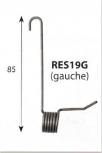 Ressort Gauche à torsion pour racleur de façonneuse Bertrand