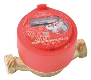 Compteur d'eau AQUARIUS SANS émetteur d'impulsion eau chaude