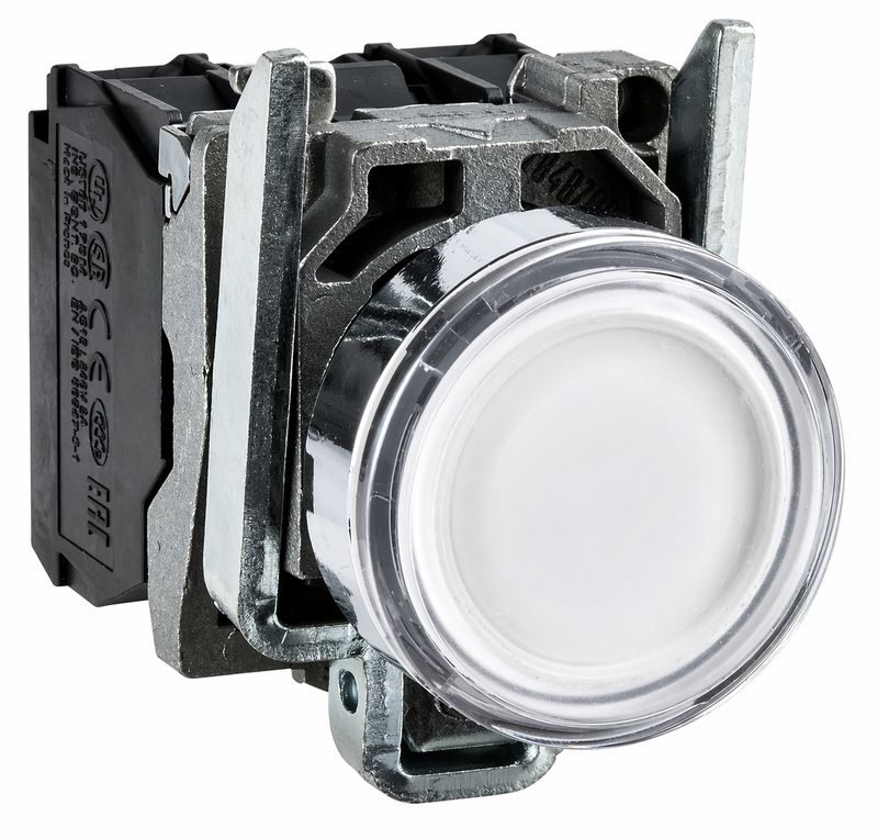 Bouton poussoir complet lumineux LED 1F+1O