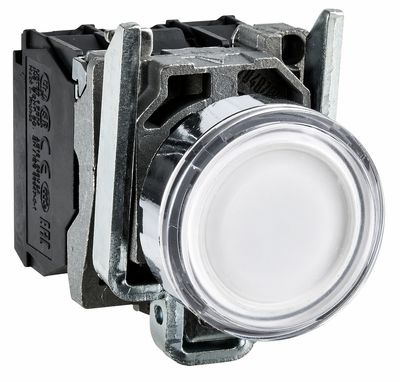 Bouton poussoir complet lumineux LED 1F+1O