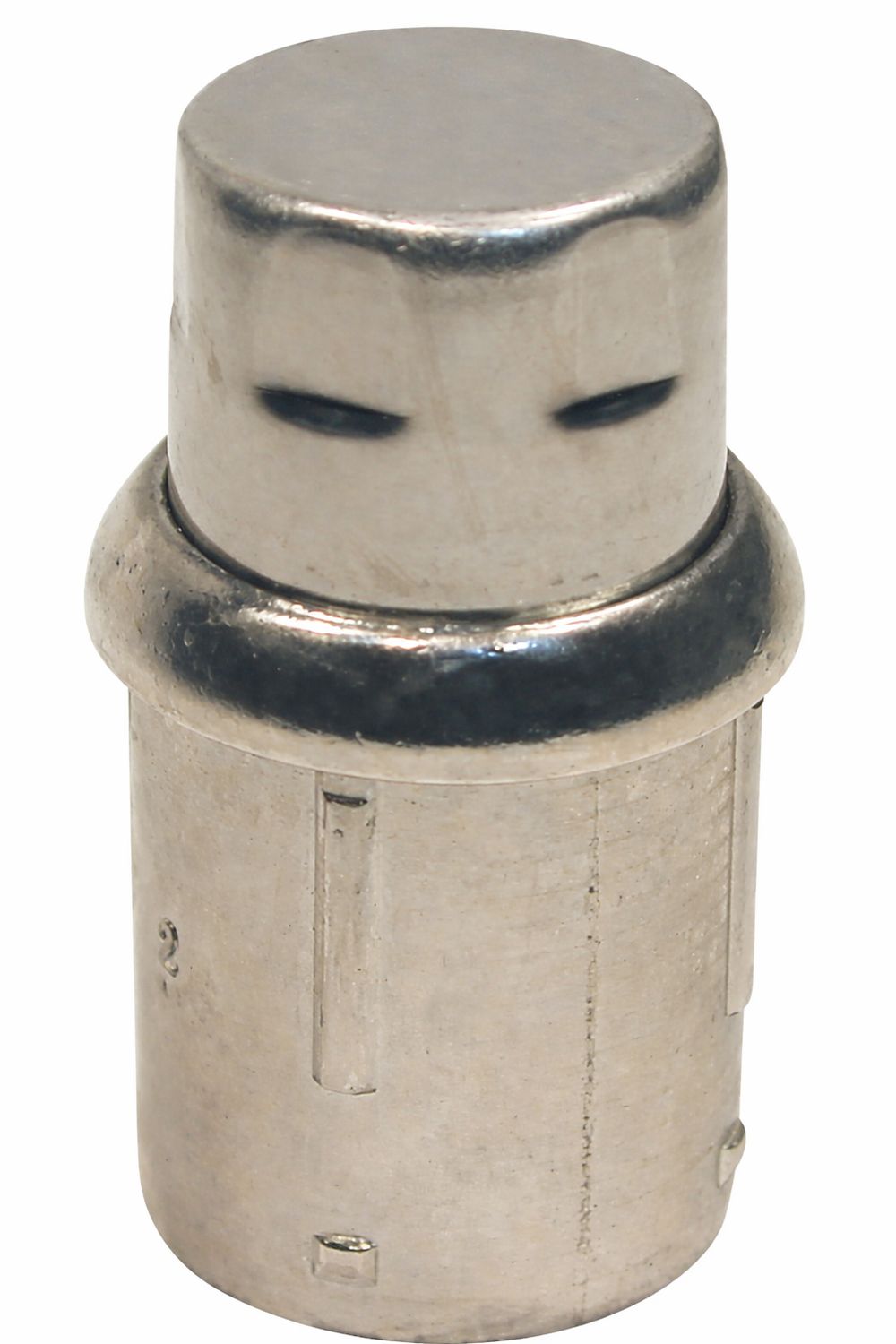 Vérin en ZAMAC nickelé avec embout INOX pour tubes ronds diam 40 mm ext