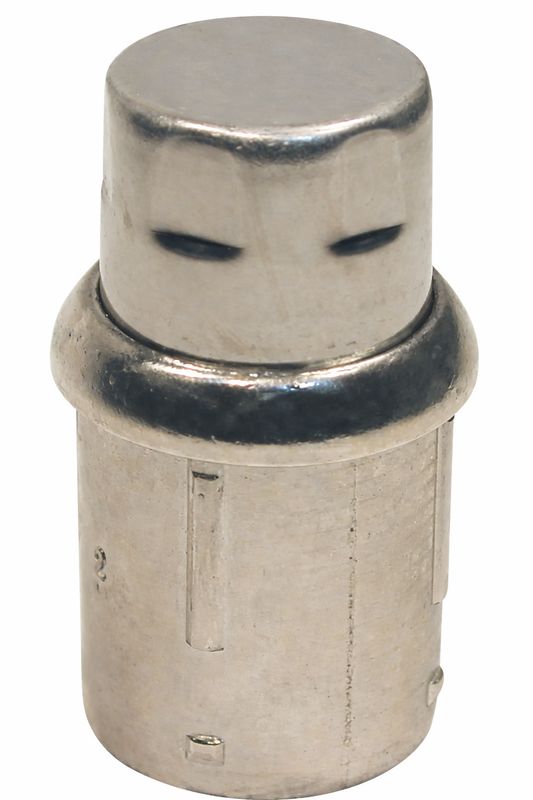 Vérin en ZAMAC nickelé avec embout INOX pour tubes ronds diam 40 mm ext