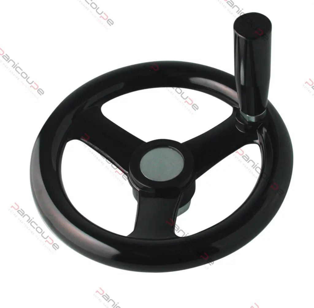 VOLANT BAKELITE 3 BRANCHES AVEC POIGNEE diam 200 mm