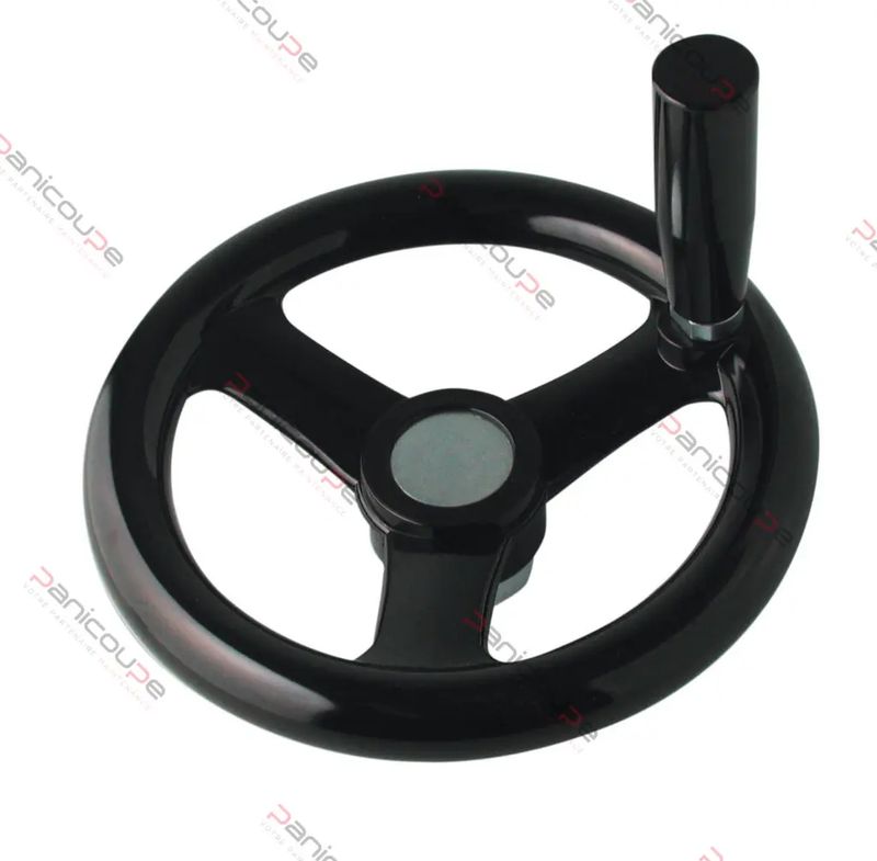 VOLANT BAKELITE 3 BRANCHES AVEC POIGNEE diam 150 mm