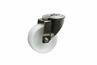 Roulette Polypropylène chape à oeil INOX sans frein Roulette Polypropylène chape à oeil INOX sans frein