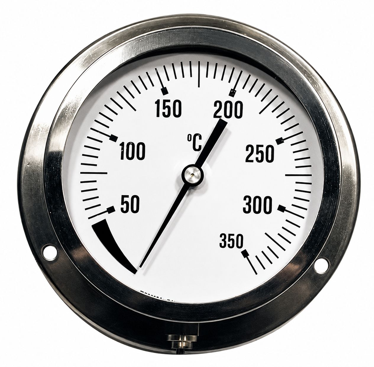 Thermomètre à capillaire boitier métal ø 100 mm +50°/+350°C Thermomètre à capillaire boitier métal ø 100 mm +50°/+350°C