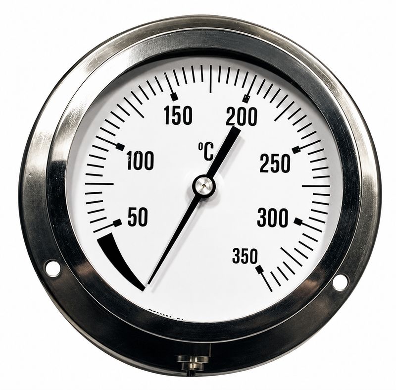 Thermomètre à capillaire boitier métal ø 100 mm +50°/+350°C Thermomètre à capillaire boitier métal ø 100 mm +50°/+350°C