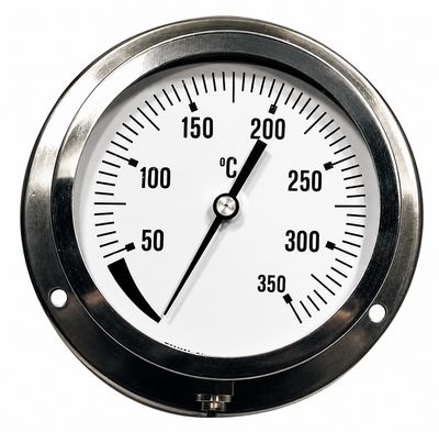 Thermomètre à capillaire boitier métal ø 100 mm +50°/+350°C Thermomètre à capillaire boitier métal ø 100 mm +50°/+350°C